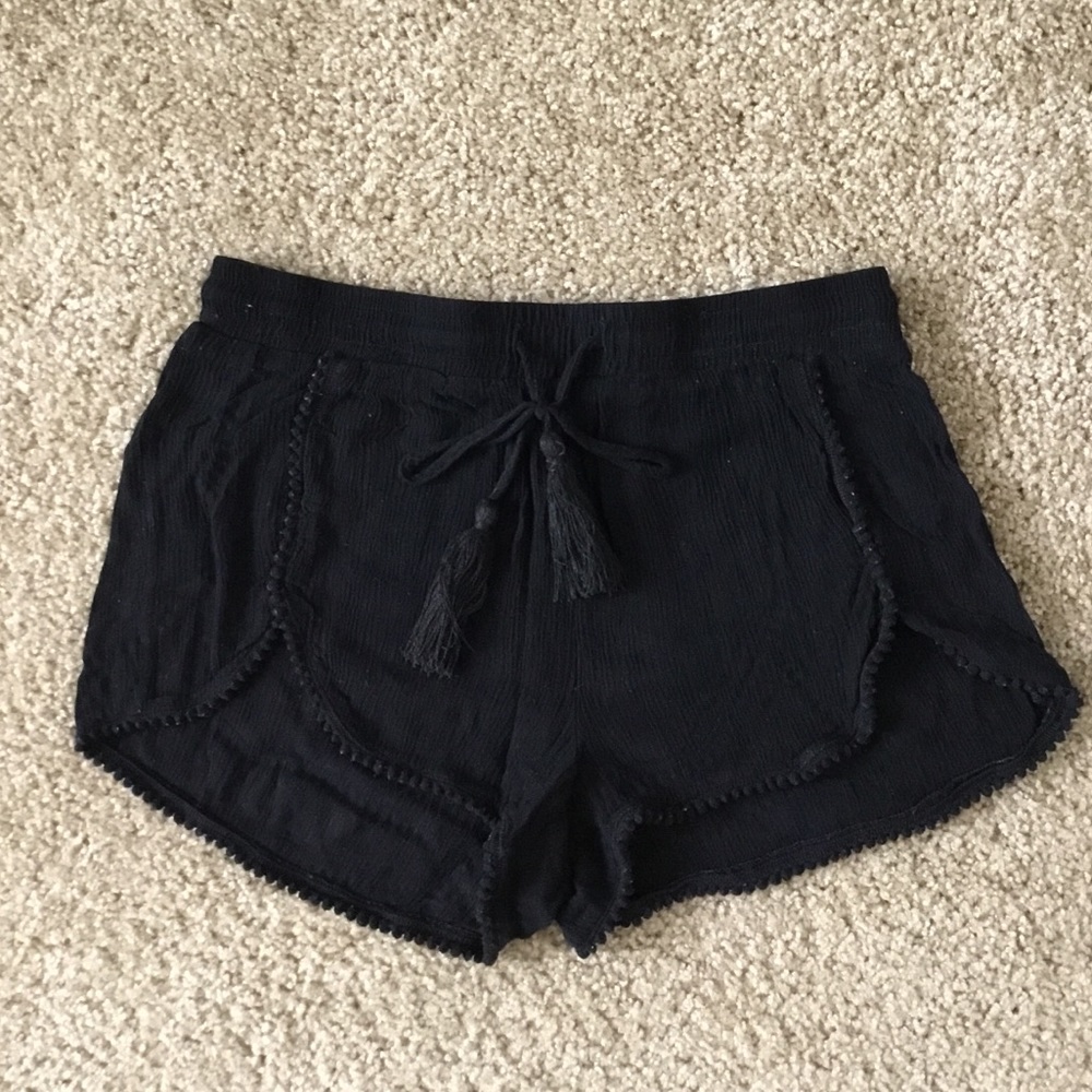 LA Hearts black shorts w/ tassels